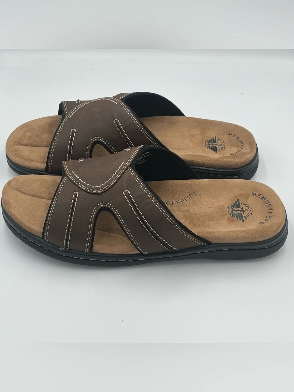 Dockers Sunland Slide Sandals Size Men’s 12W Rust (Dark Brown)